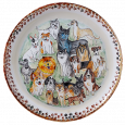 Тарелка роспись 27 см Собаки - Глиняные, гончарные изделия - ООО Гончар