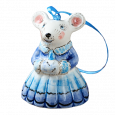 Мышка в платье 8 см роспись =колокольчик= - Глиняные, гончарные изделия - ООО Гончар
