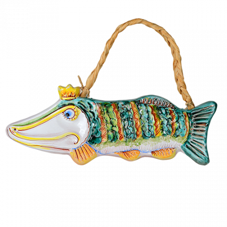 Щелкните для уменьшения или перетащите для перемещения Щука майолика - Глиняные, гончарные изделия - ООО Гончар