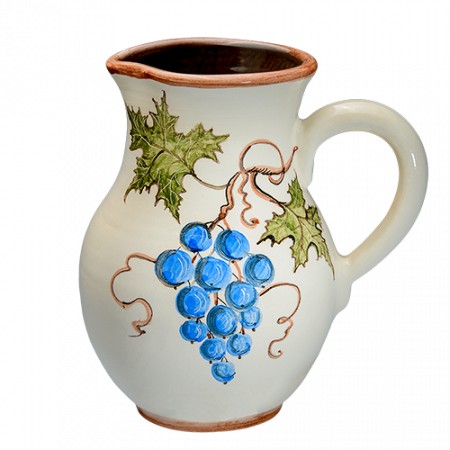 Кувшин Грузия майолика 5 (виноград) - Глиняные, гончарные изделия - ООО Гончар
