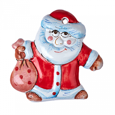 Украшение ёлочное Дед Мороз 9 см майолика - Глиняные, гончарные изделия - ООО Гончар